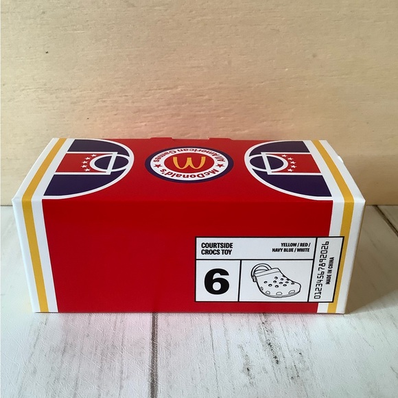 McDonald's Crocs Happy Meal Toys March Madness 2026 NEW 6 Courtside Yellow Red - Picture 2 of 5